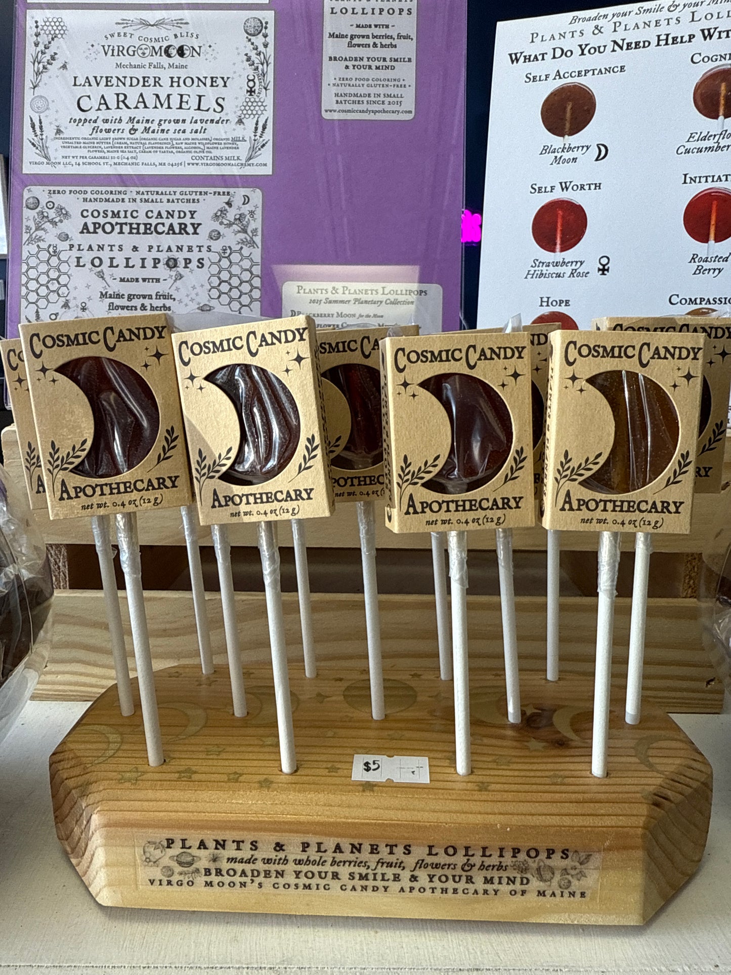 Virgo Moon Plants & Planets Lollipop