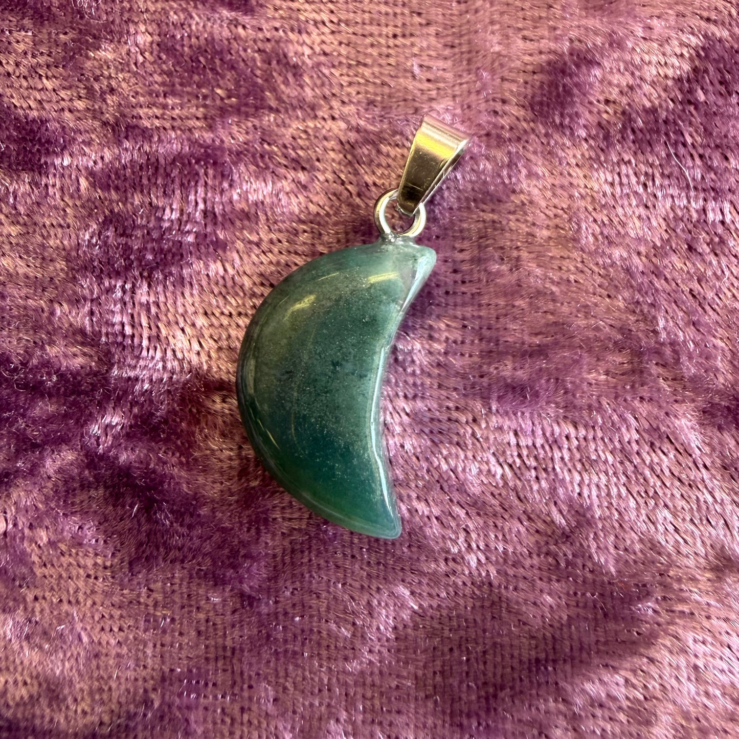 Crescent Crystal Charm
