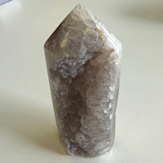 Druzy Agate and Quartz Point
