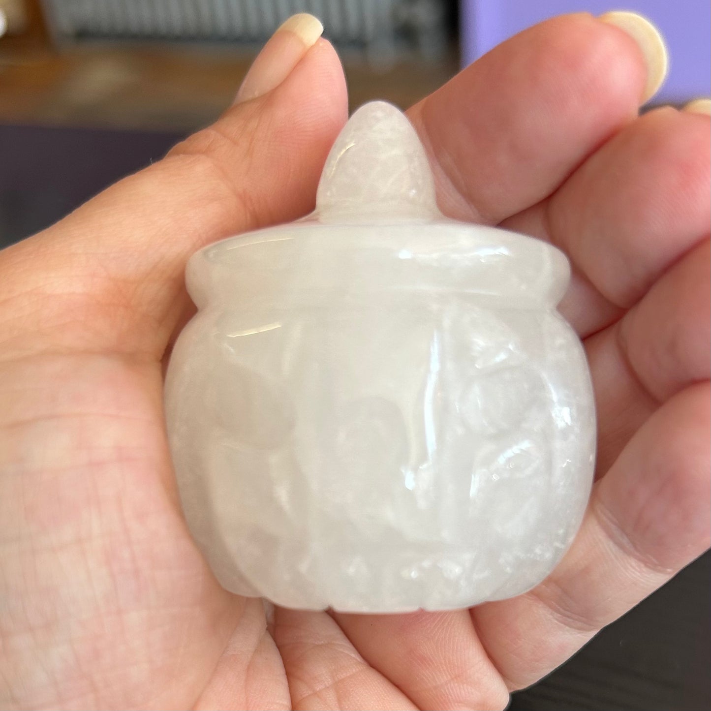 Quartz Jack-o-Lantern with Hat