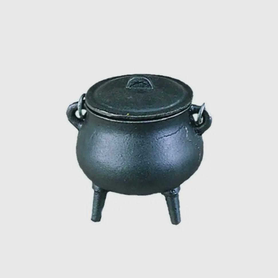 Mini Cast Iron Cauldron with Lid