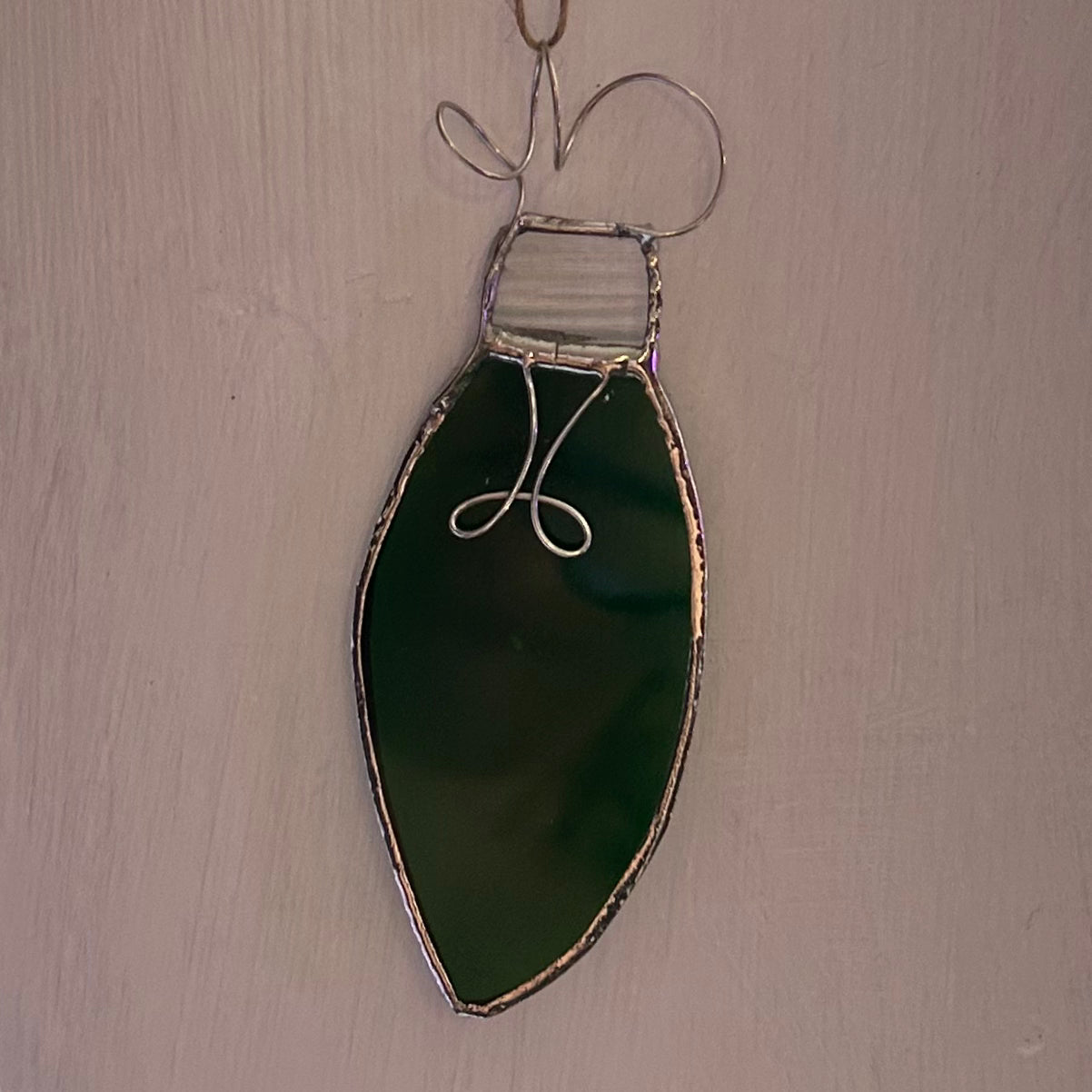 Stained Glass Christmas Bulb Ornament