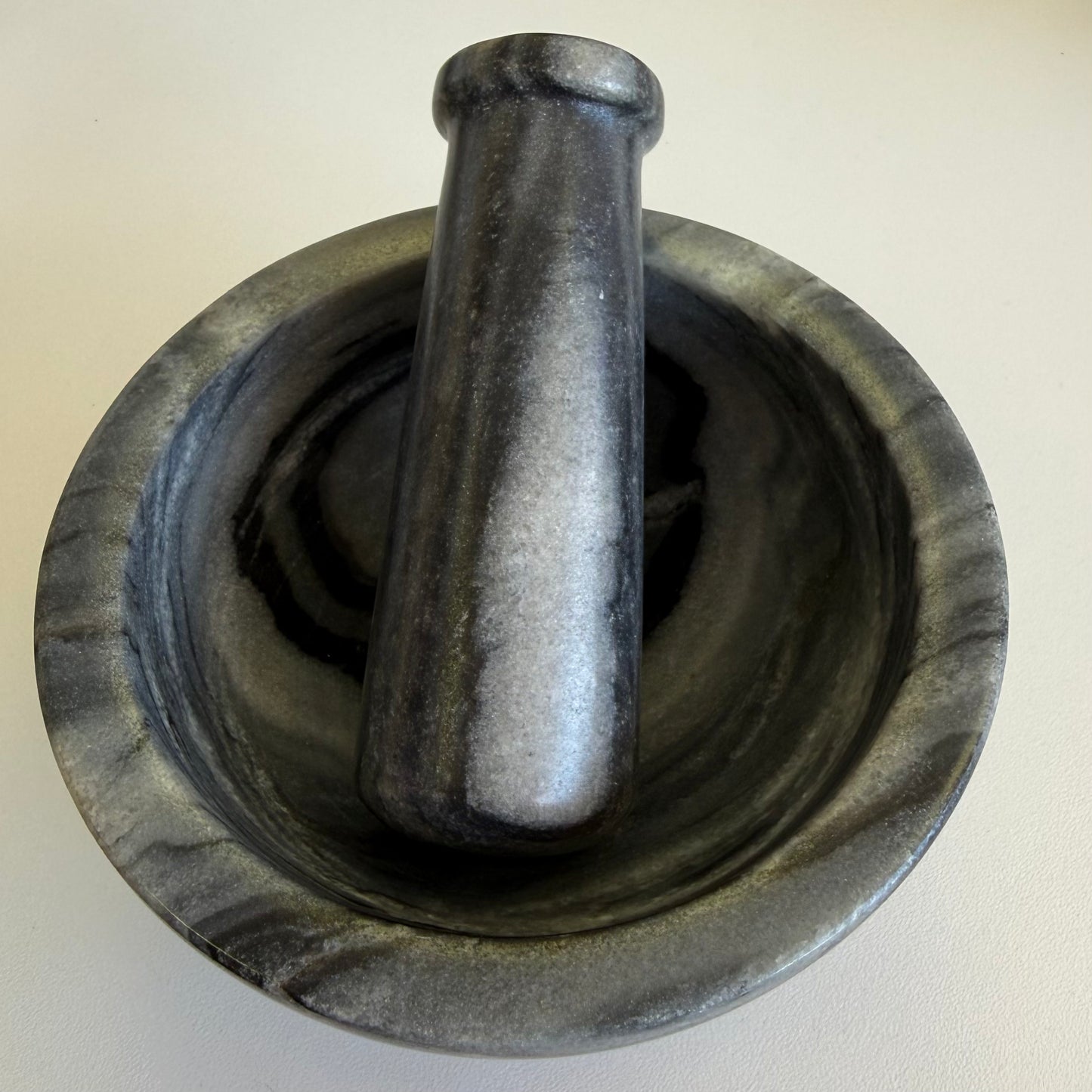 Gray Mortar and Pestle