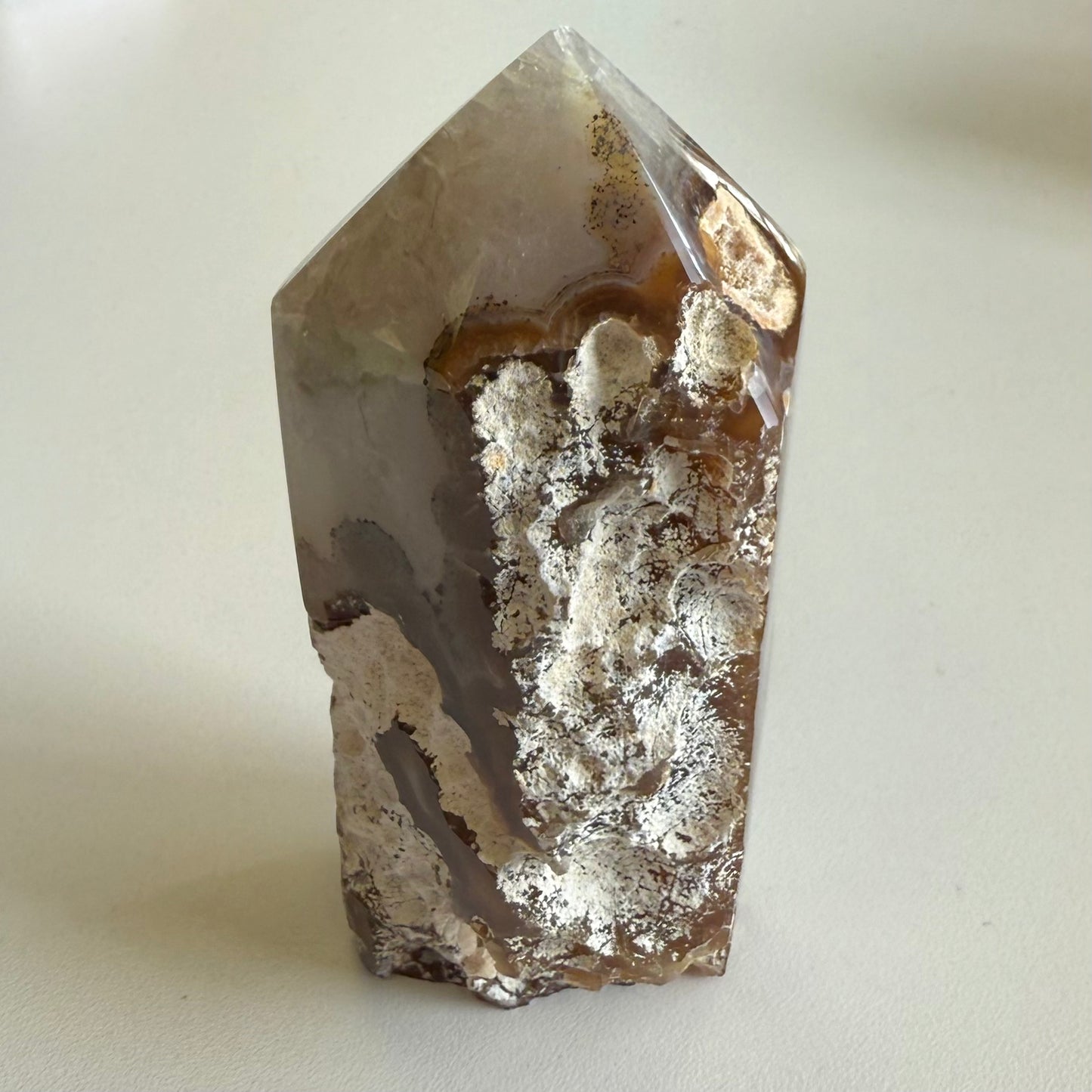 Druzy Agate and Quartz Point