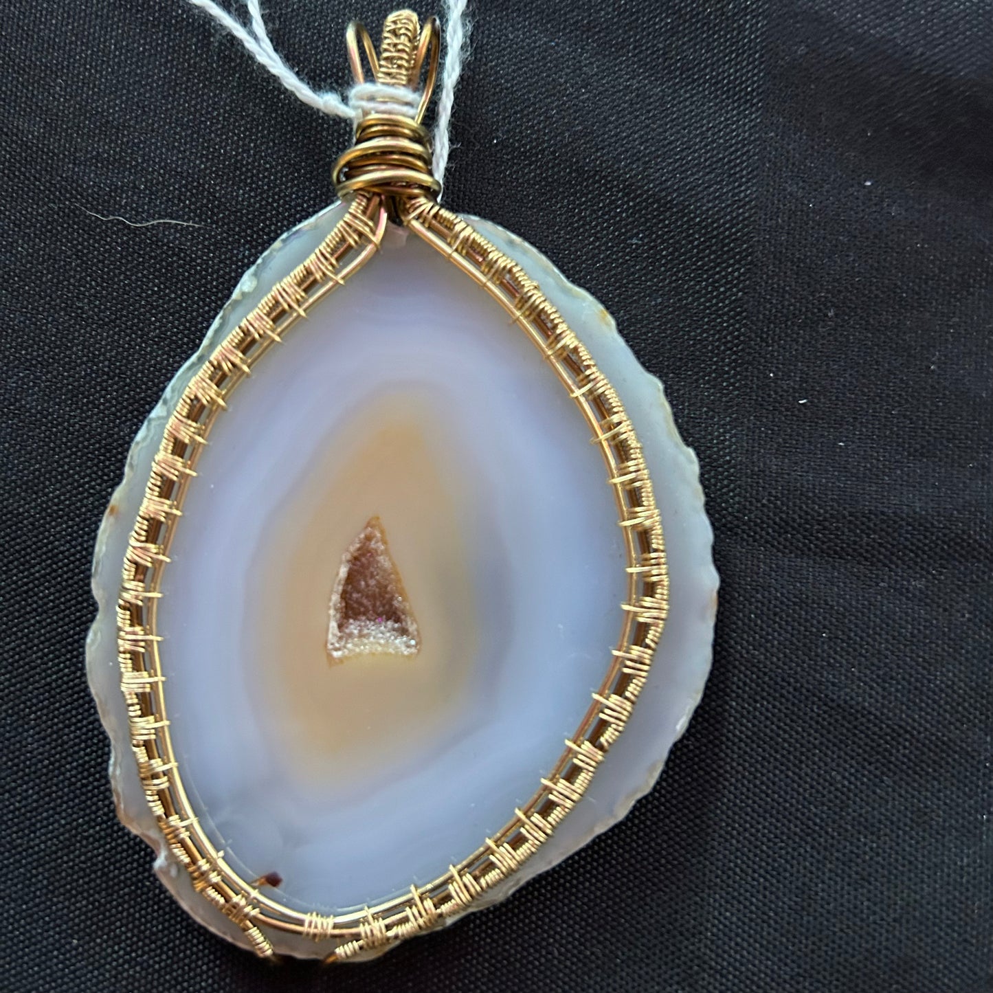 Wire Wrapped Agate Pendant