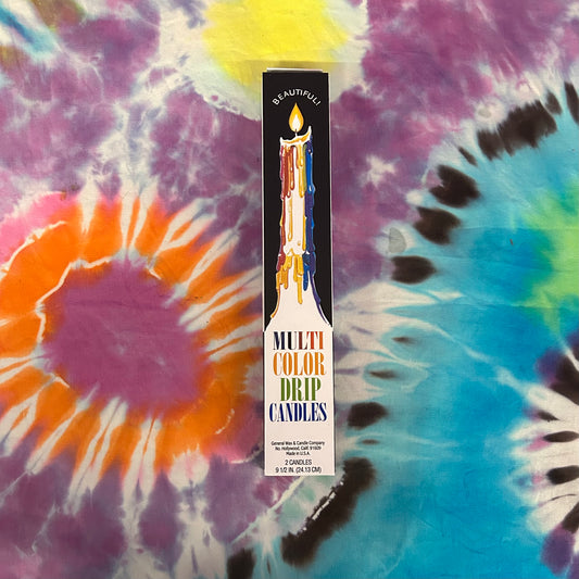 Multi Color Drip Taper Candles