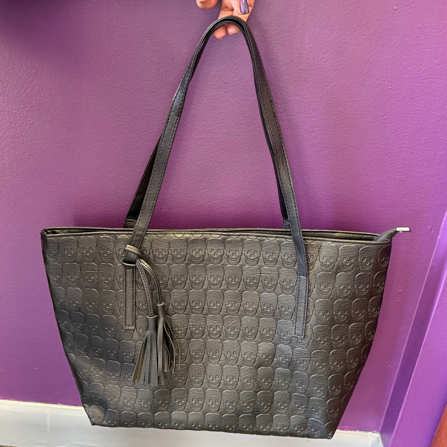 Skull Zip Tote/Purse