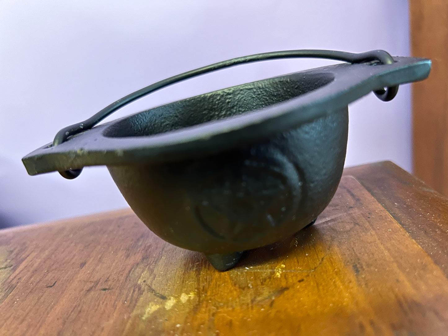 Pentagram Cast Iron Cauldron