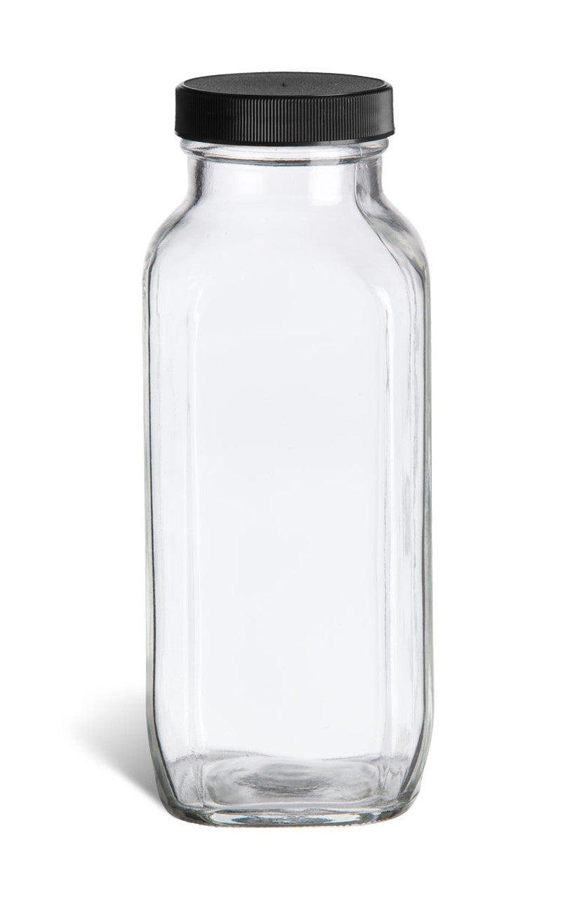 Glass Square Juice Bottle