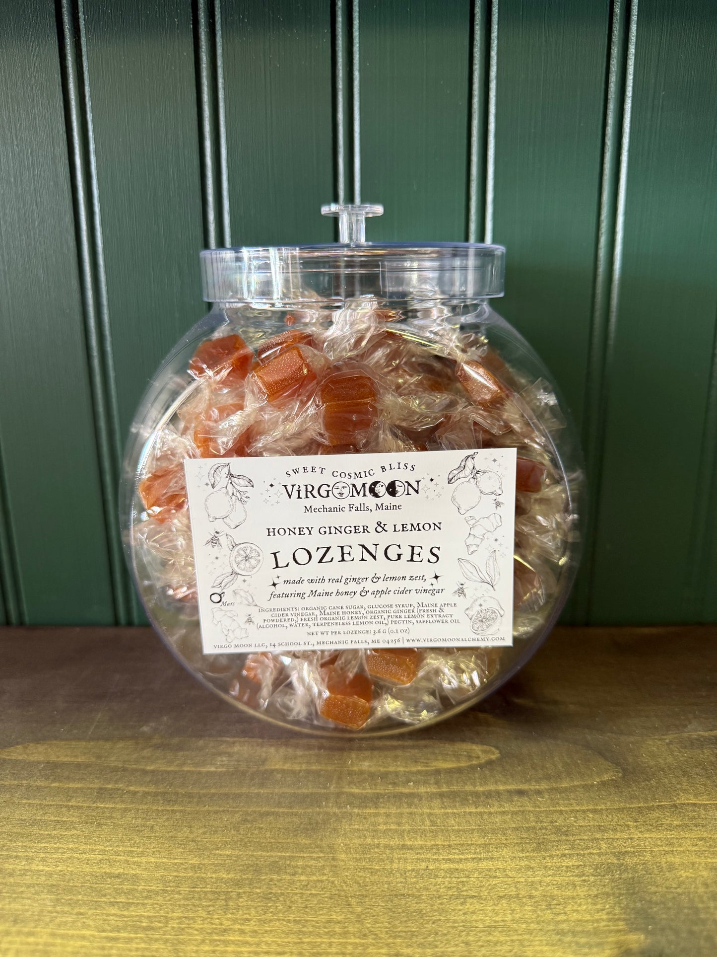 Virgo Moon Honey Ginger & Lemon Lozenges
