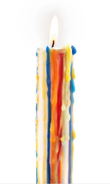 Multi Color Drip Taper Candles