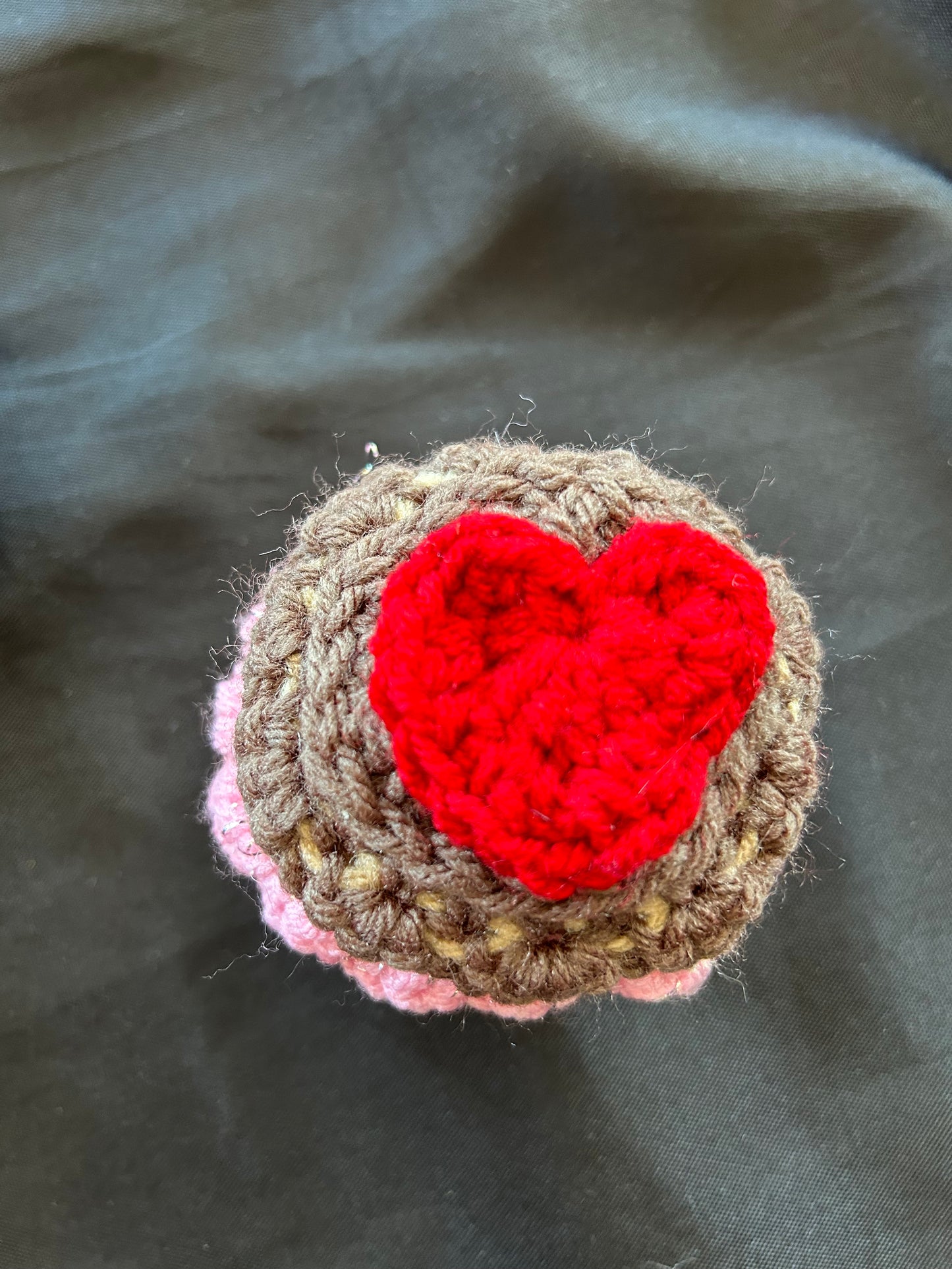 Crocheted Valentine Cupcakes