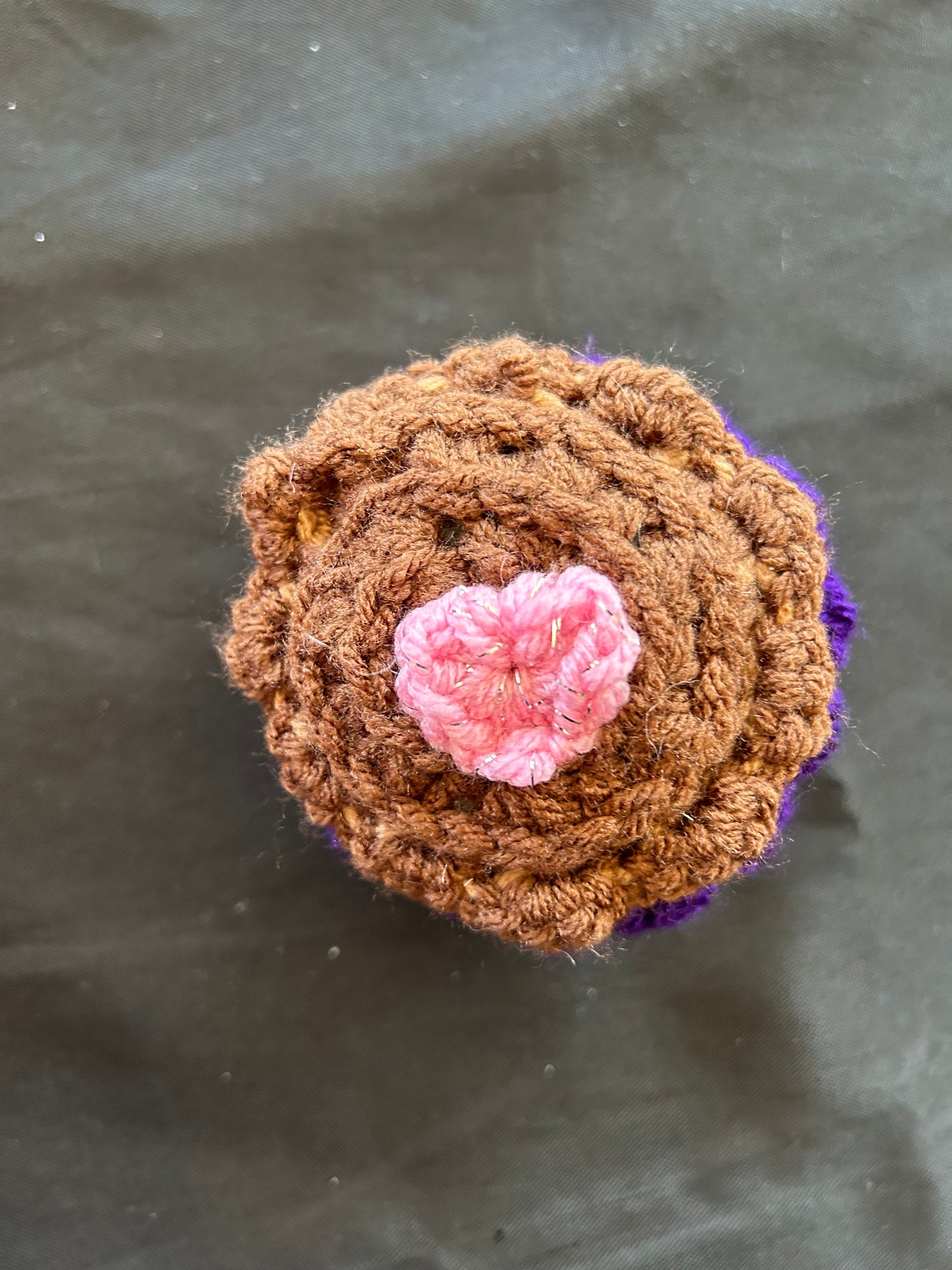 Crocheted Valentine Cupcakes