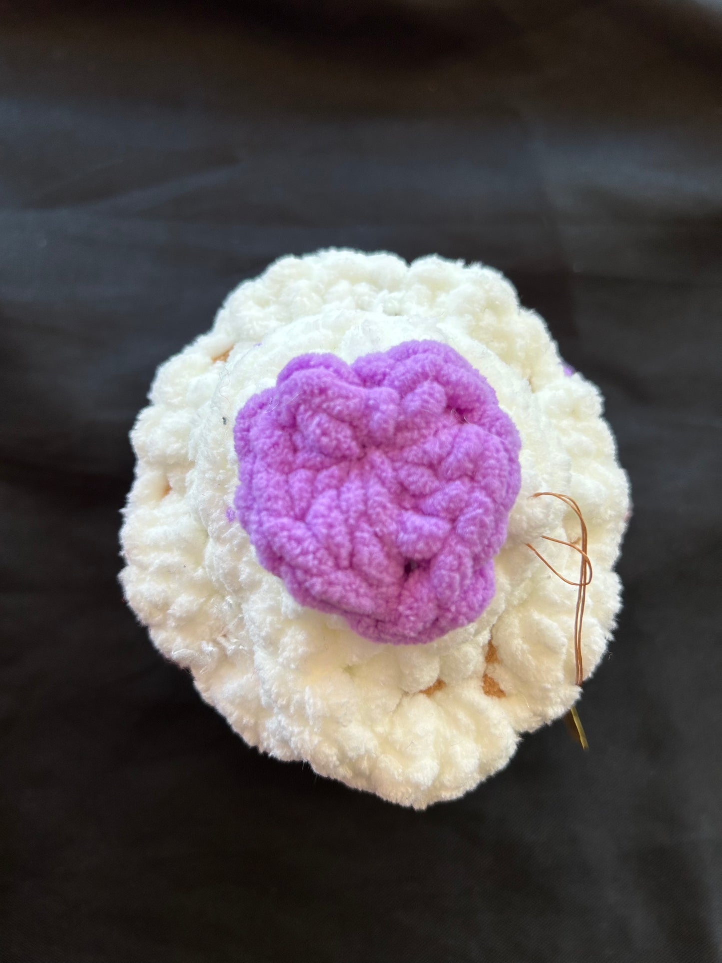 Crocheted Valentine Cupcakes