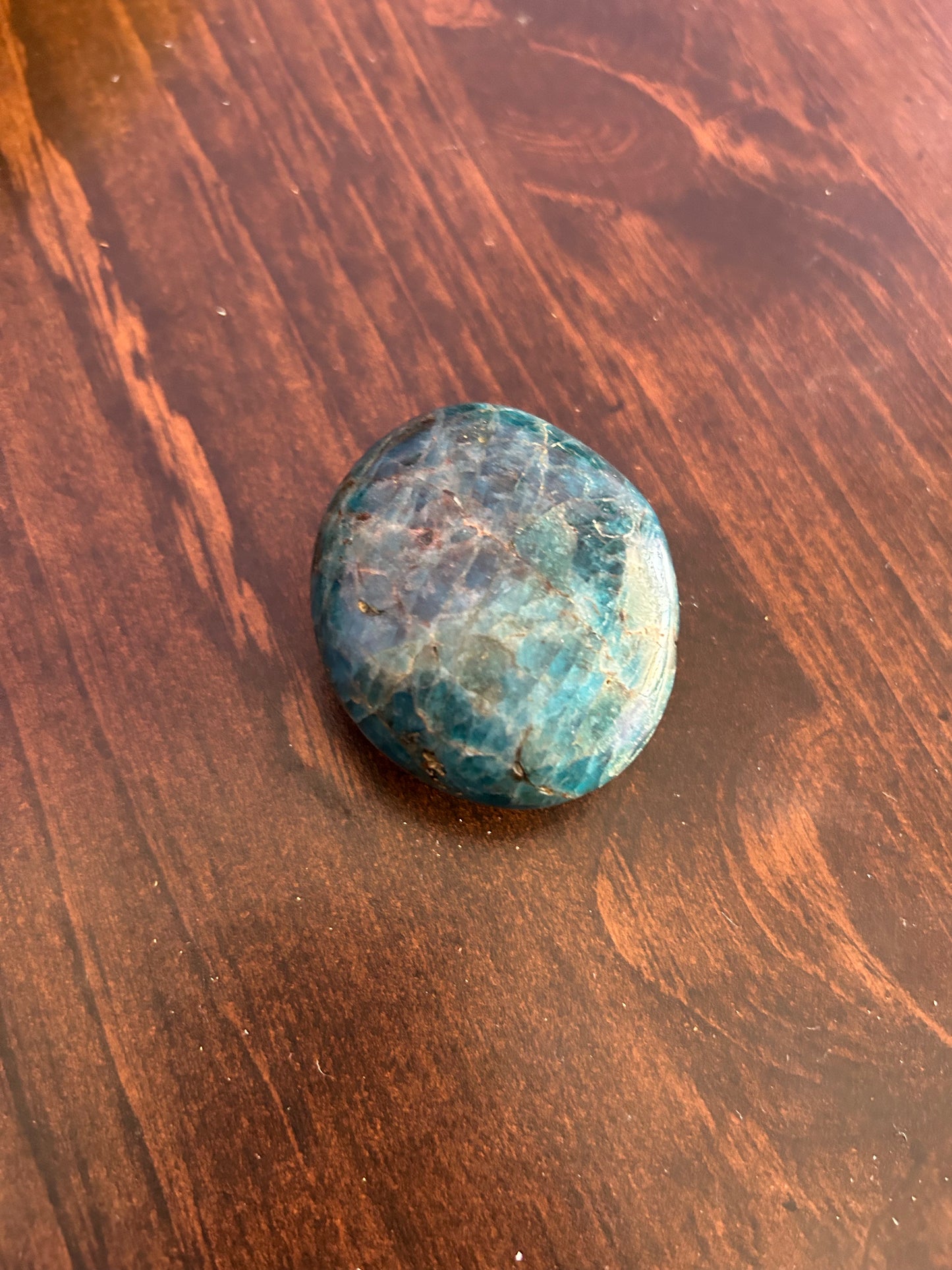 Blue Apatite Palmstone