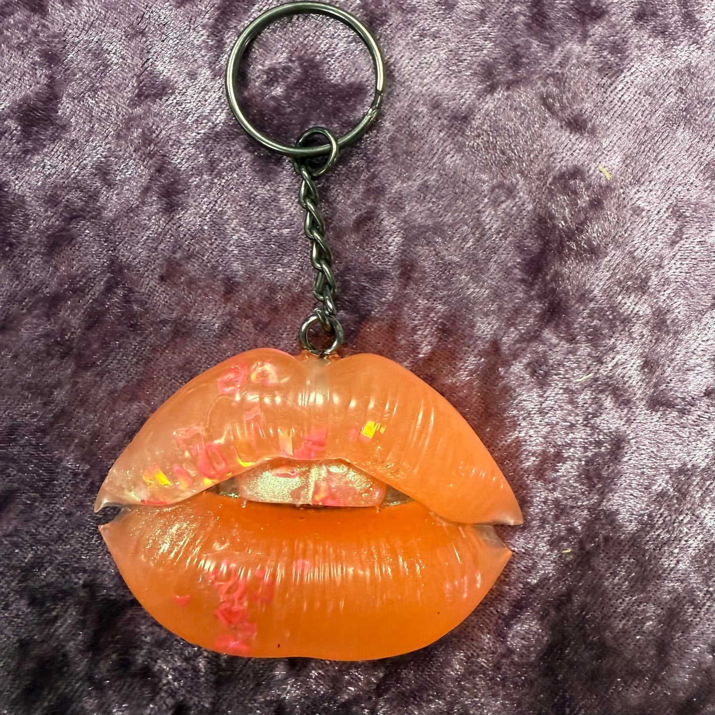 Resin Lip Keychain