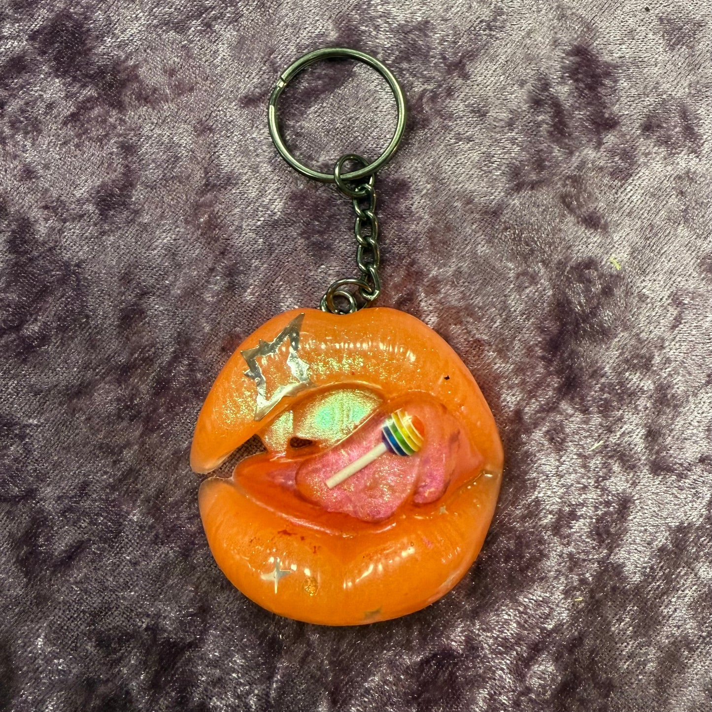 Resin Lip Keychain