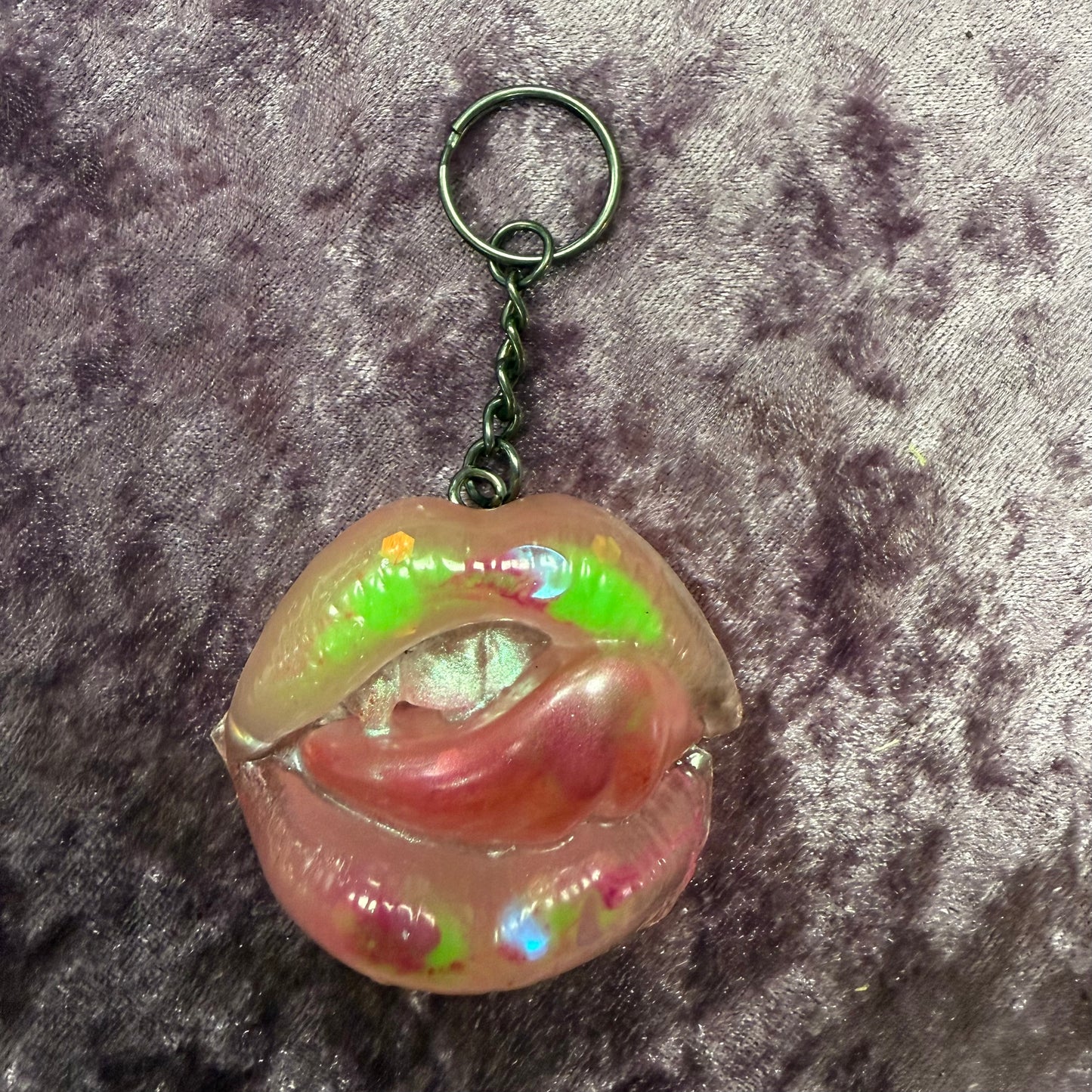 Resin Lip Keychain