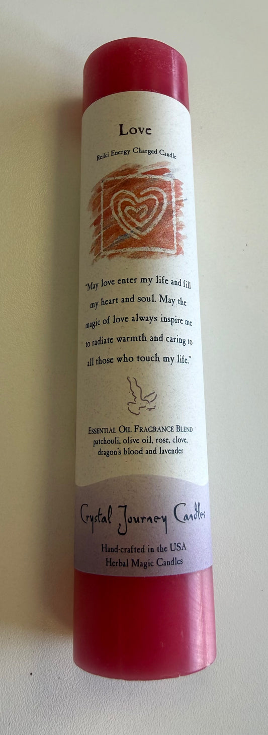 Crystal Journey Pillar Candle