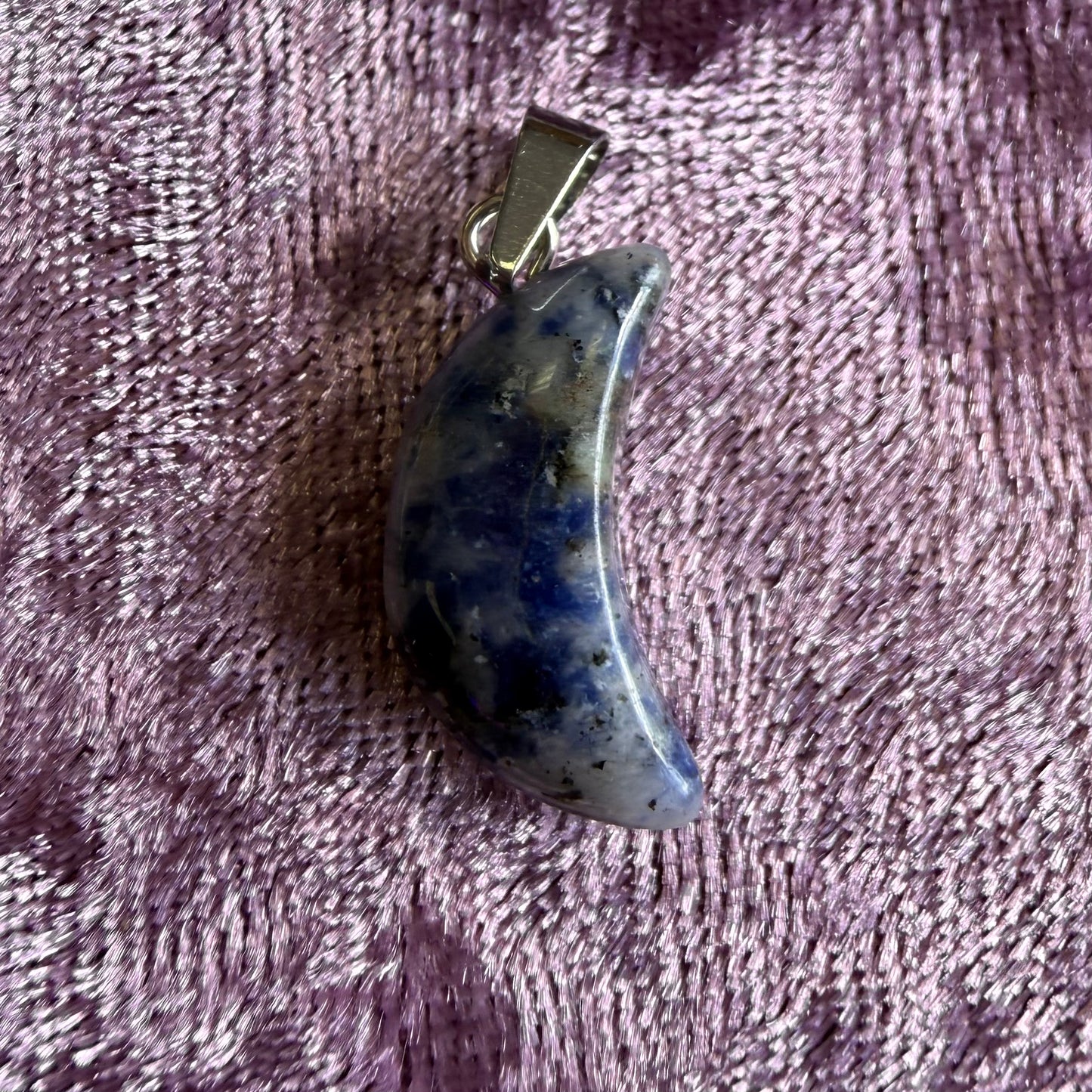 Crescent Crystal Charm