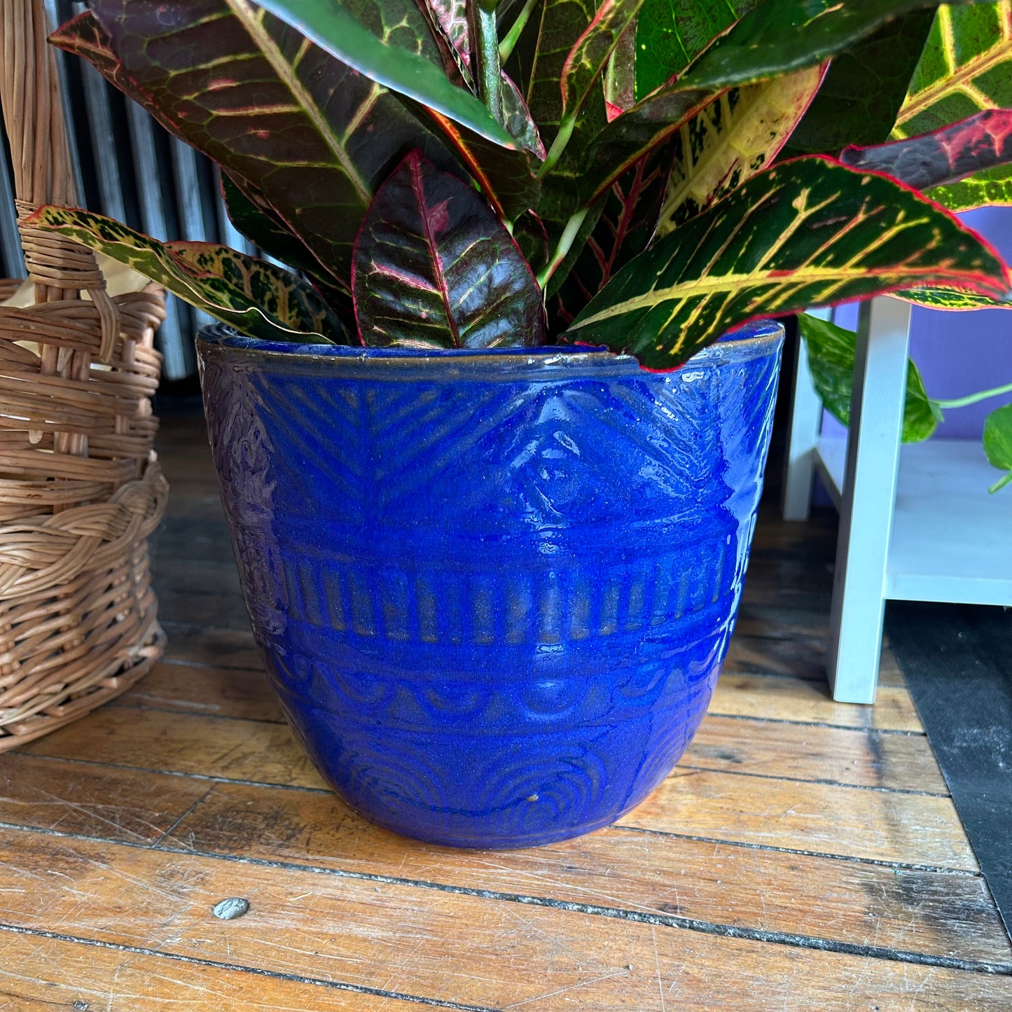 Blue Glazed Pot