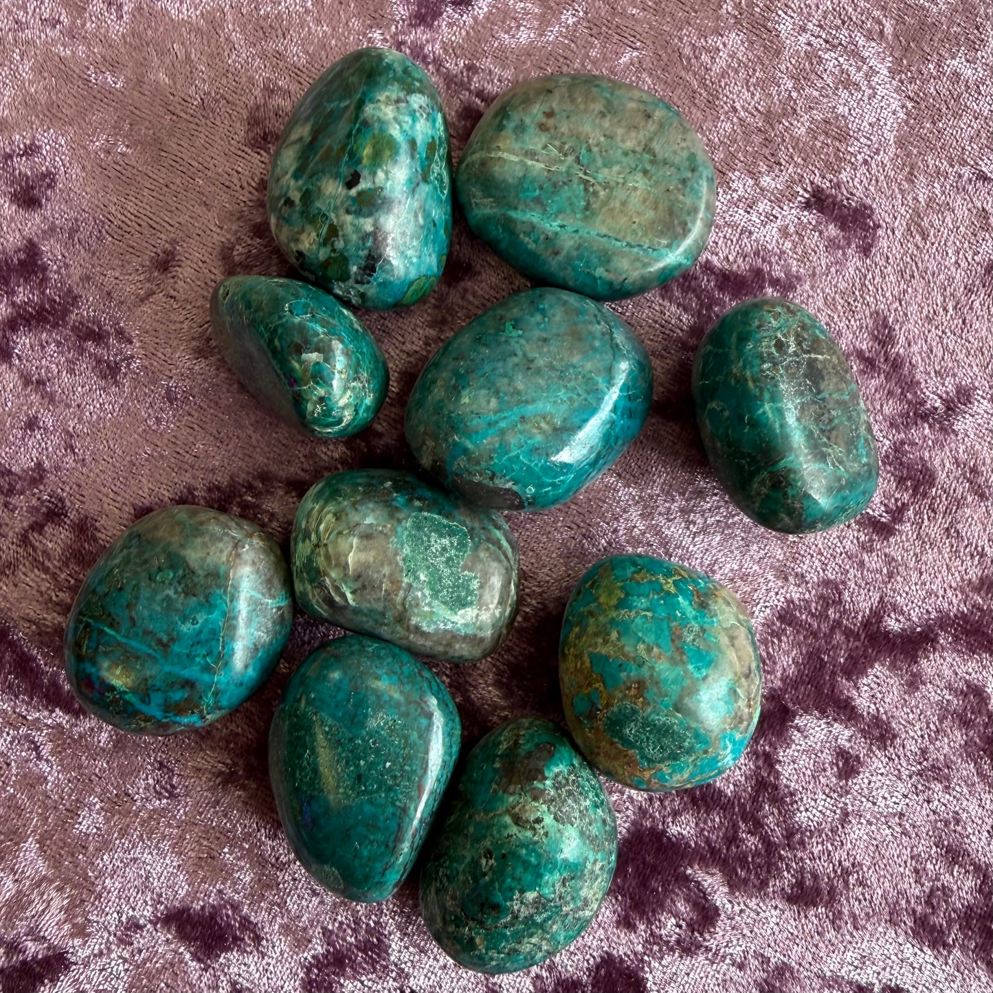 Blue Apatite Tumbles