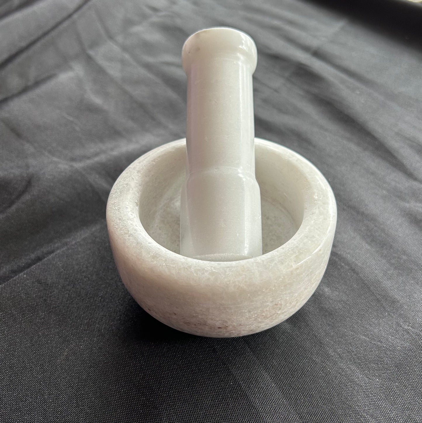 White Mortar and Pestle