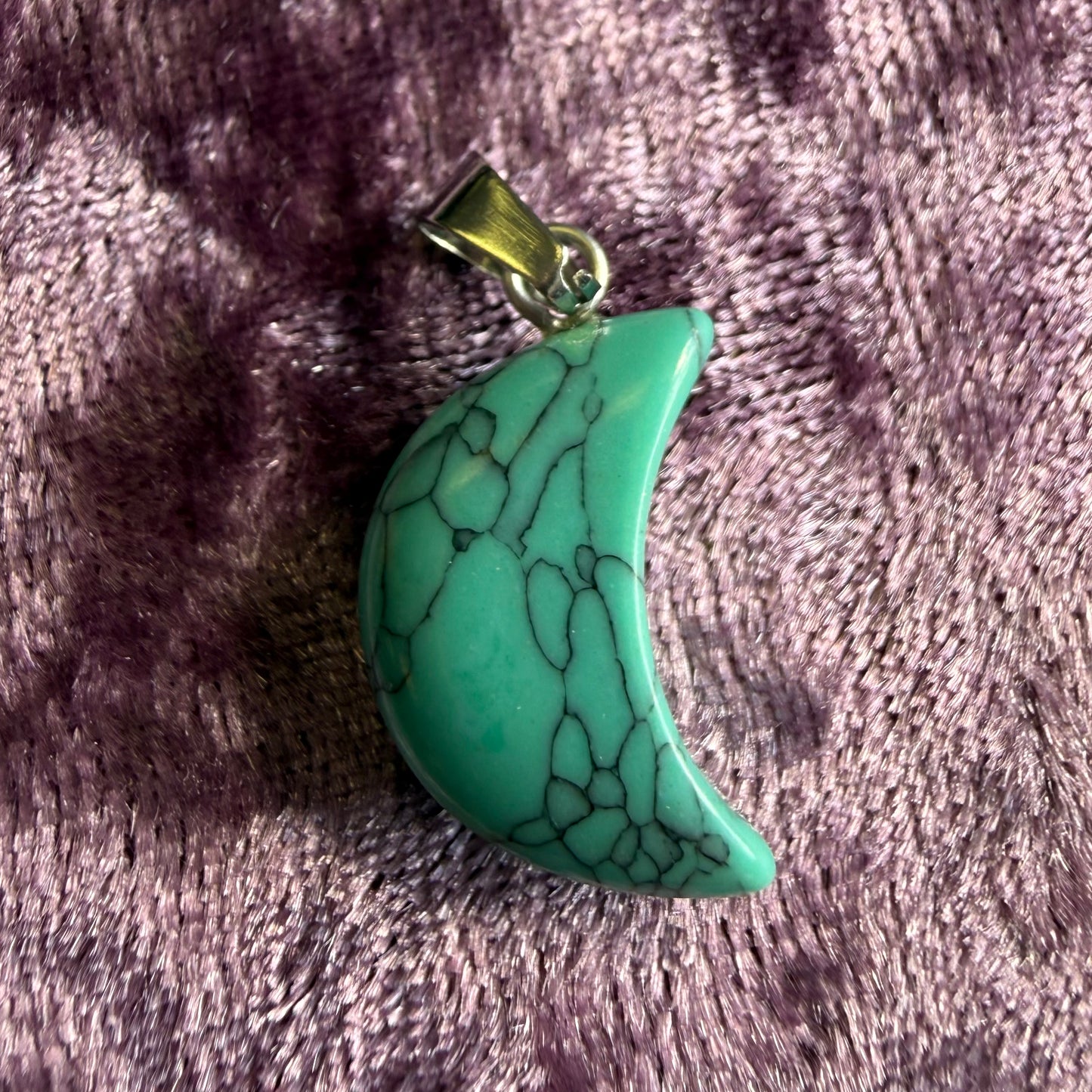 Crescent Crystal Charm