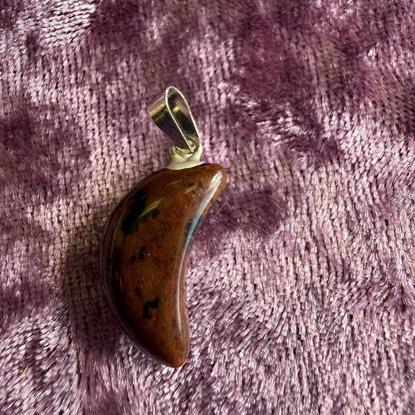 Crescent Crystal Charm