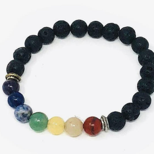 Lava Bead Chakra Bracelet