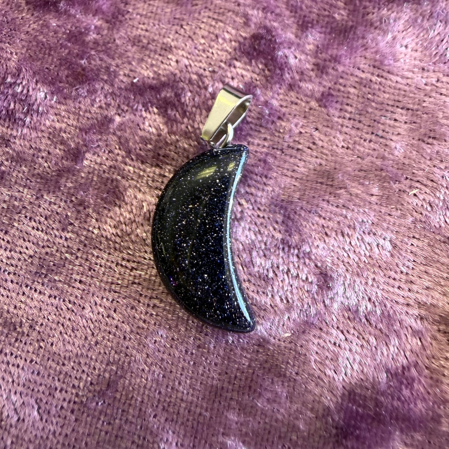 Crescent Crystal Charm