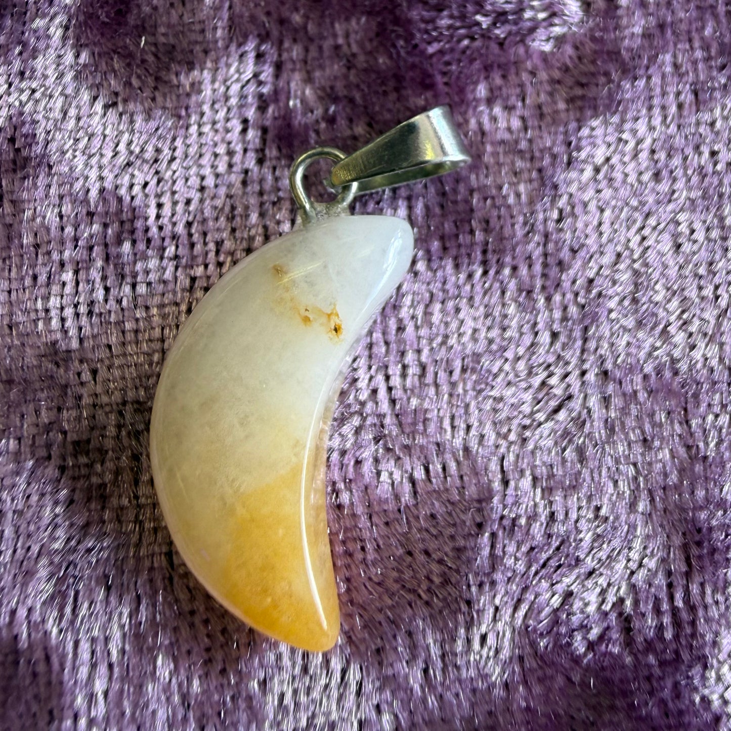 Crescent Crystal Charm