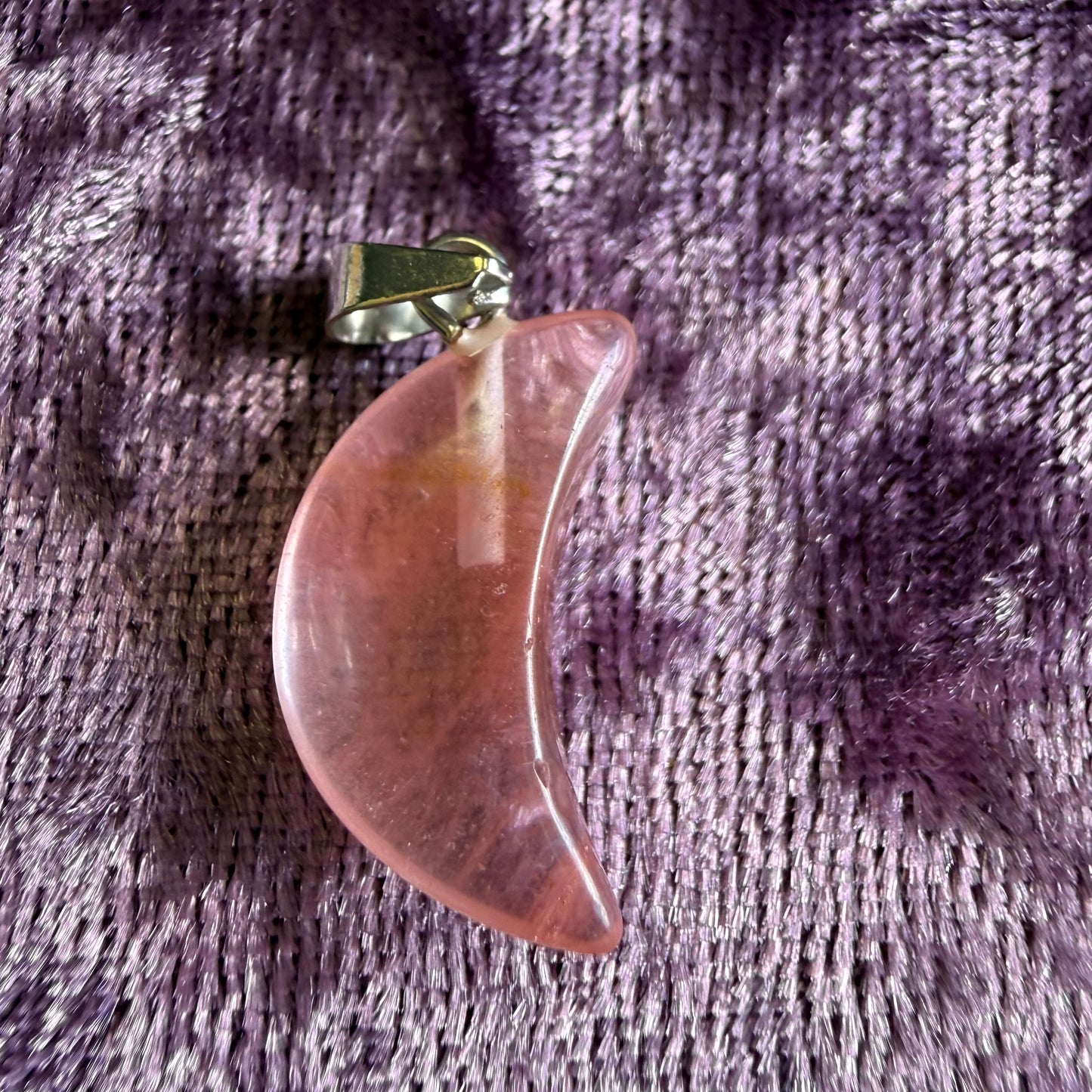 Crescent Crystal Charm