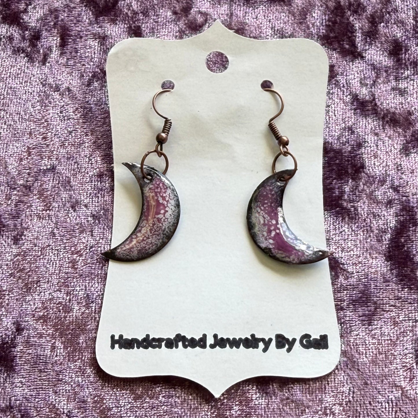 Copper Enamel Earrings