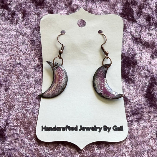 Copper Enamel Earrings