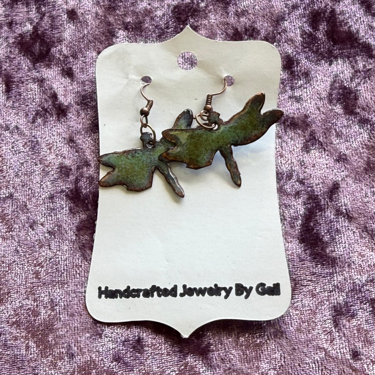 Copper Enamel Earrings