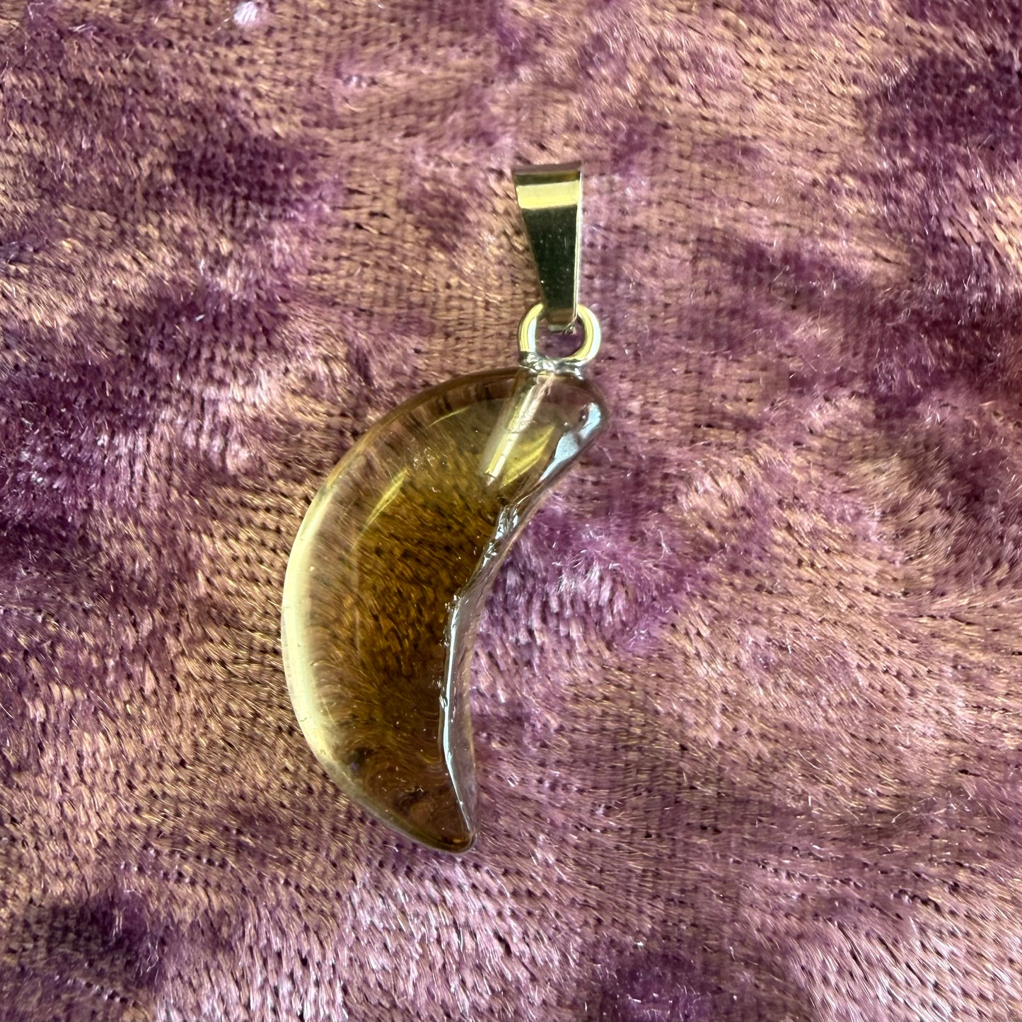 Crescent Crystal Charm