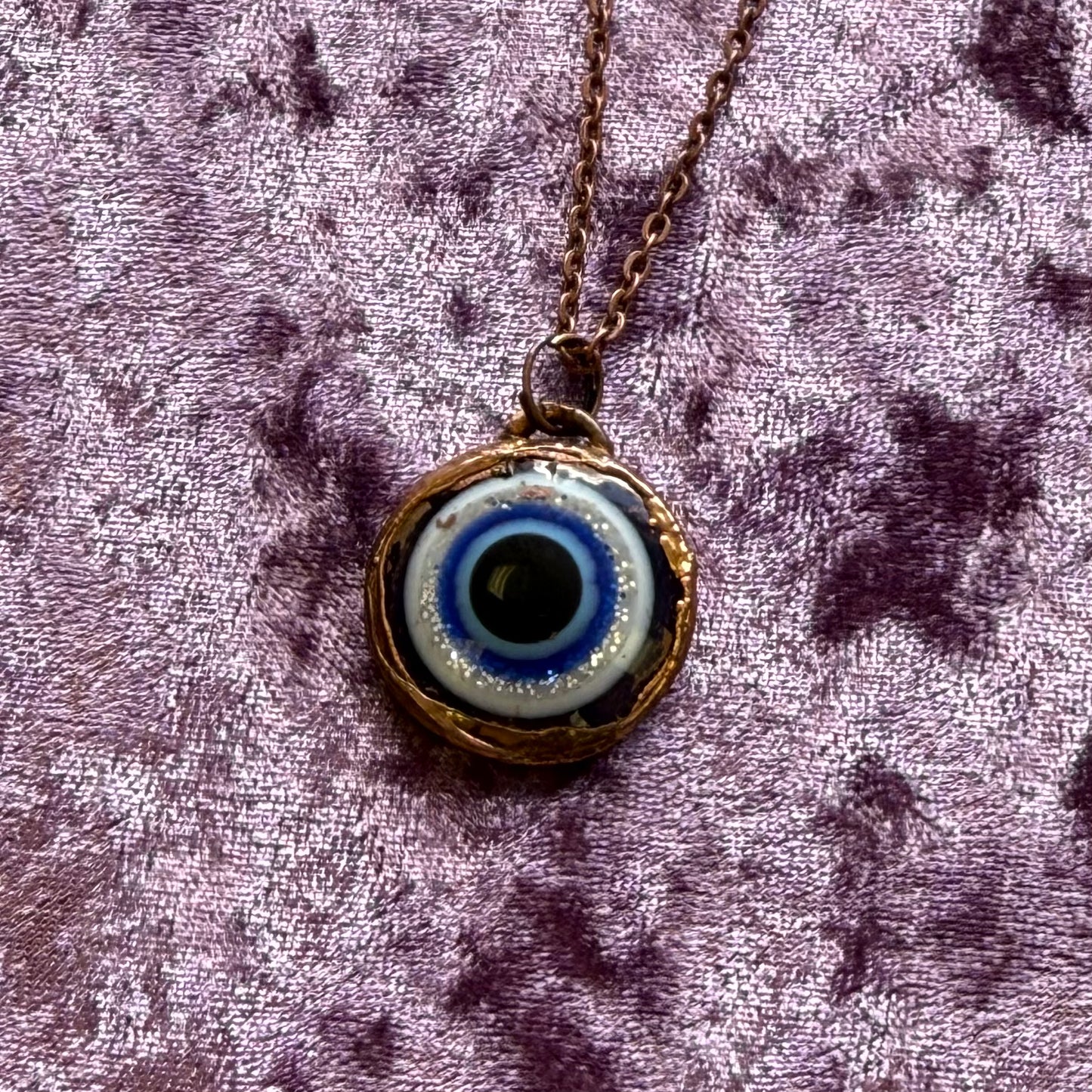 Copper Evil Eye Necklace