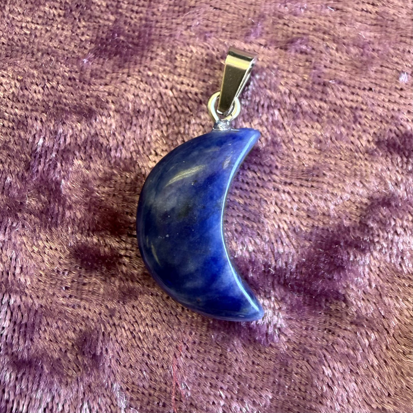 Crescent Crystal Charm