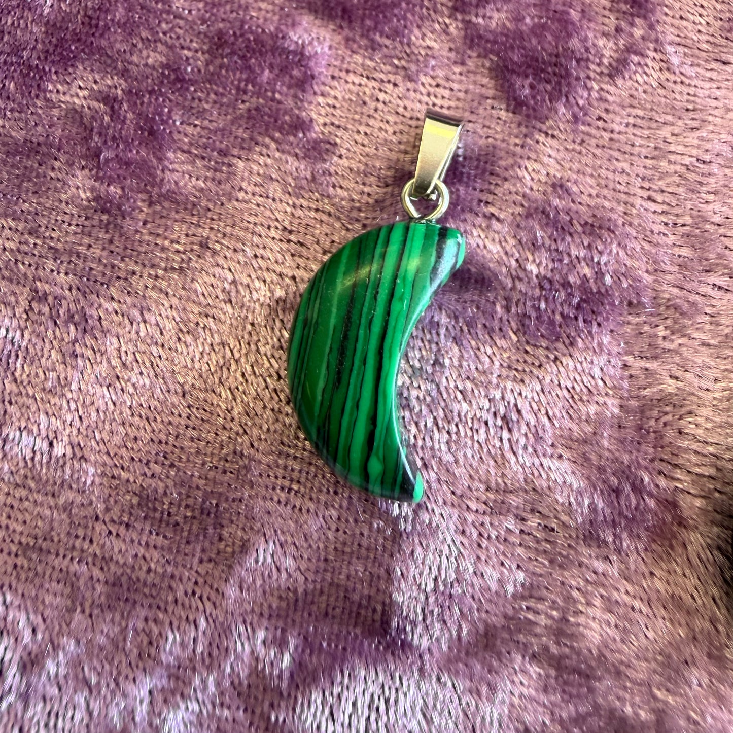 Crescent Crystal Charm