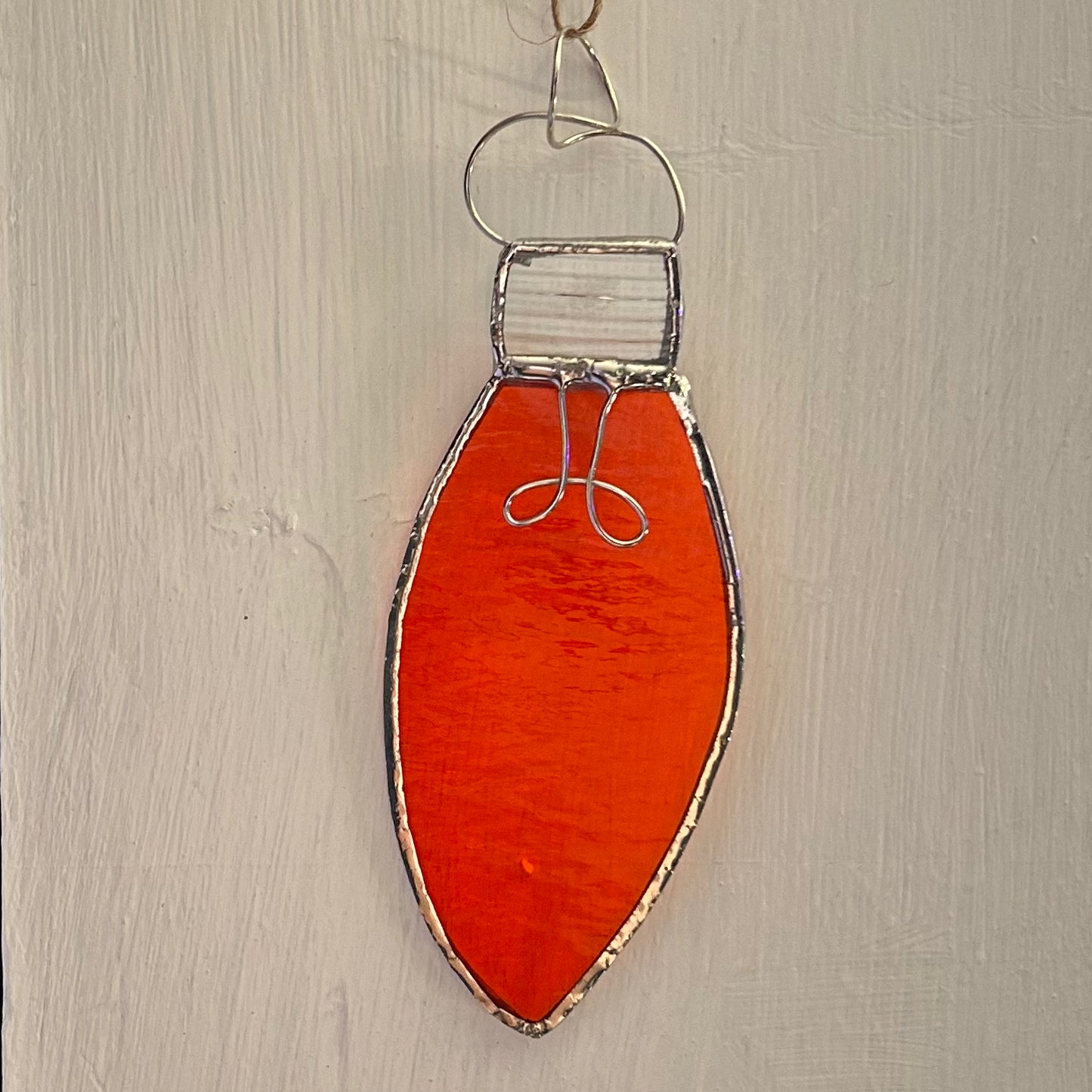Stained Glass Christmas Bulb Ornament