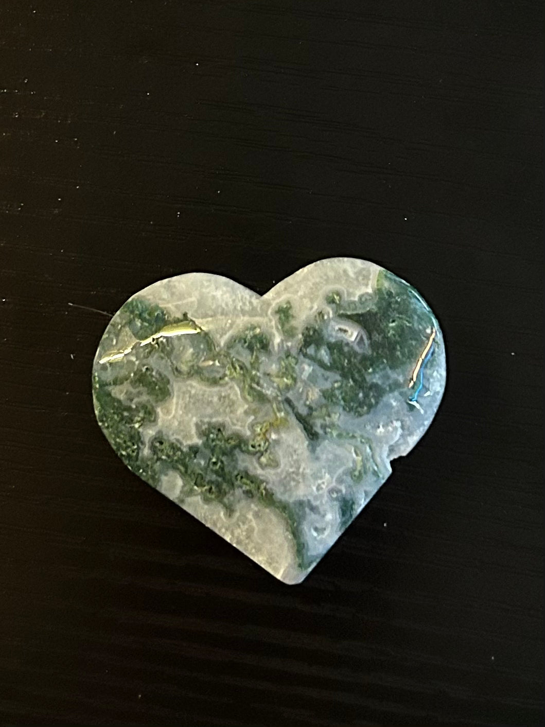 Moss Agate Heart