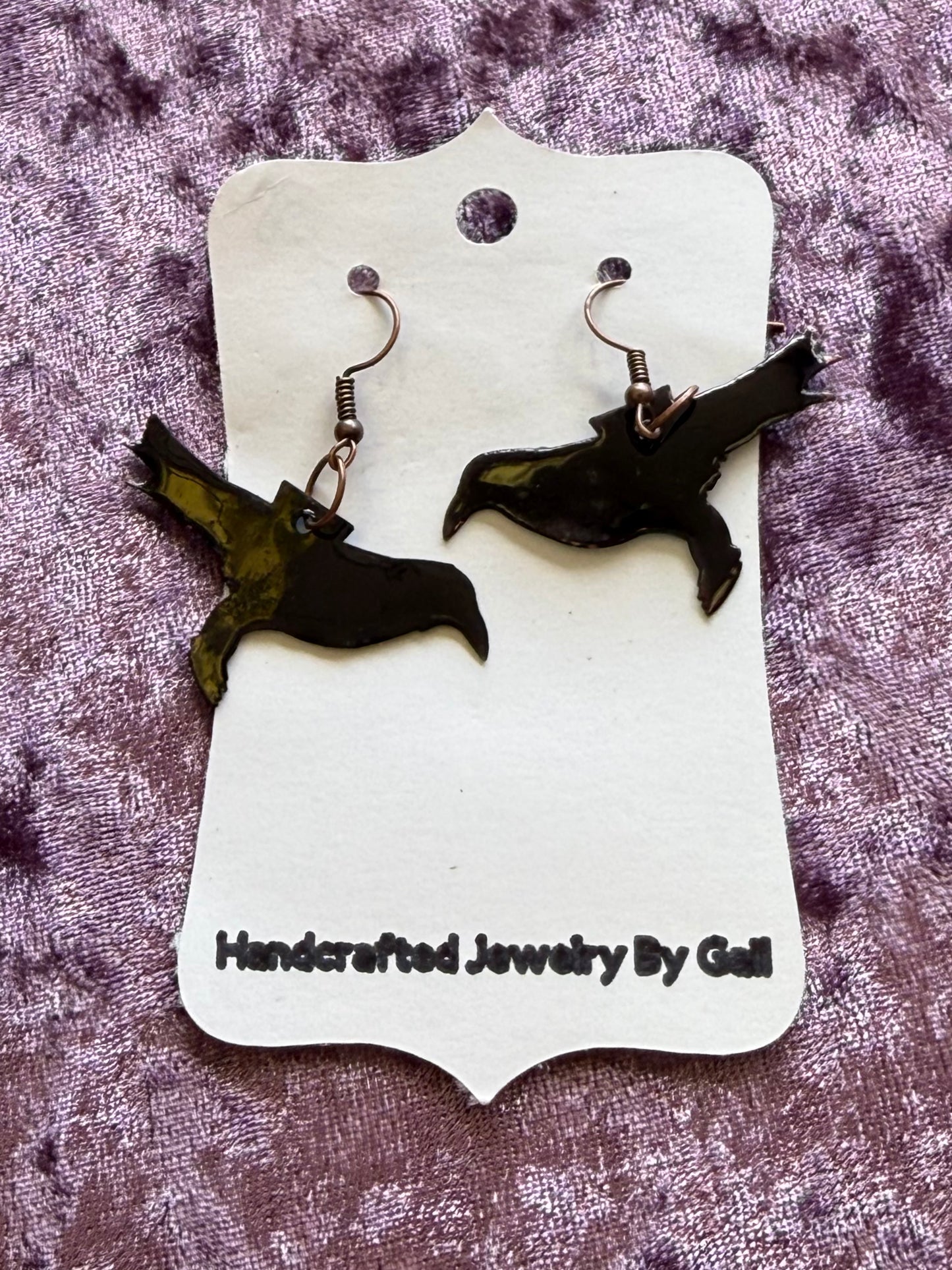 Copper Enamel Earrings