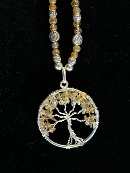Citrine Tree of Life Necklace