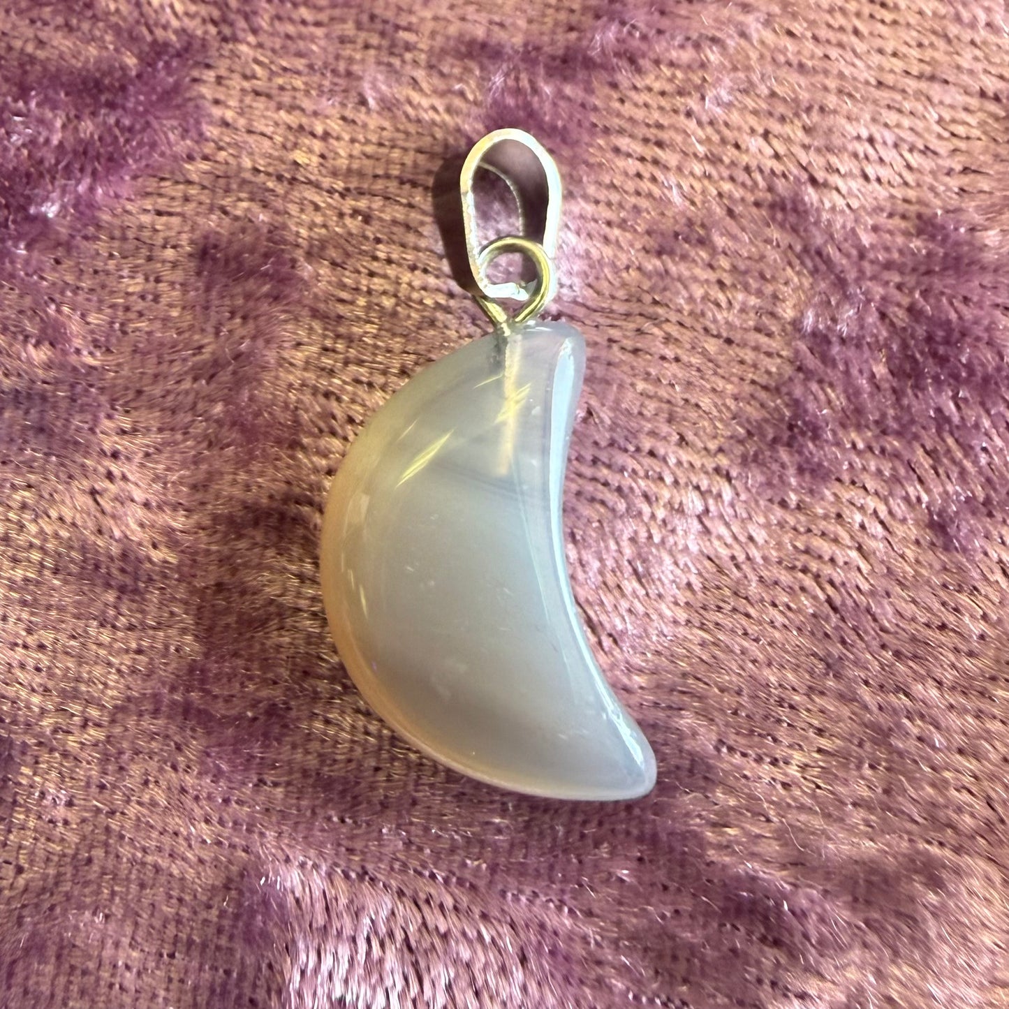 Crescent Crystal Charm