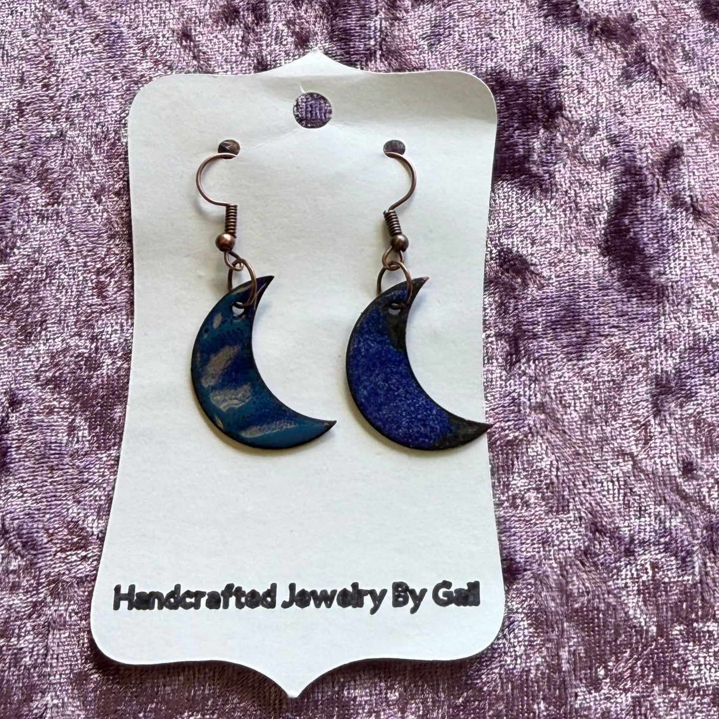 Copper Enamel Earrings