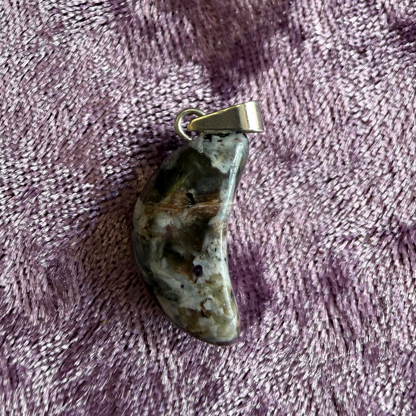 Crescent Crystal Charm