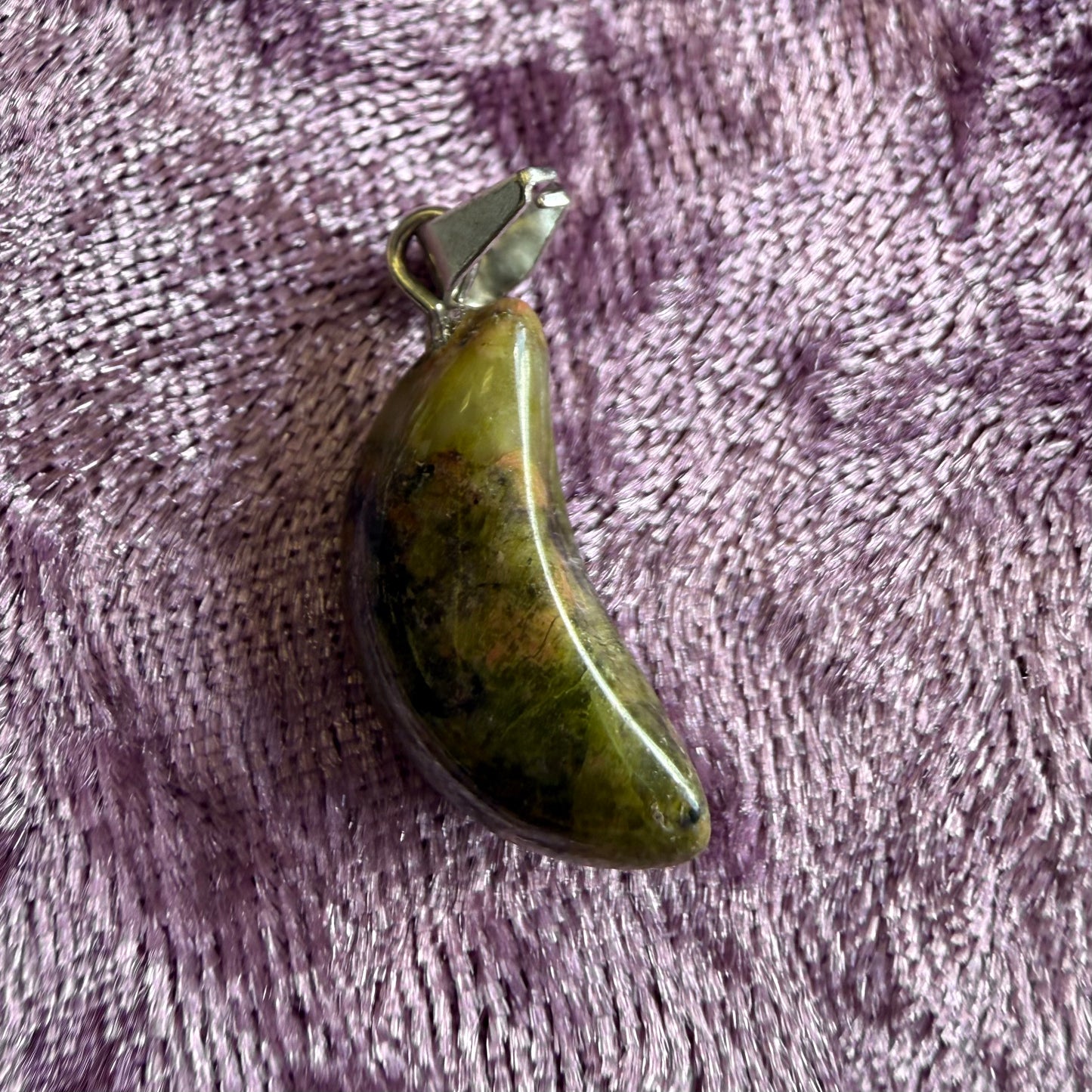 Crescent Crystal Charm