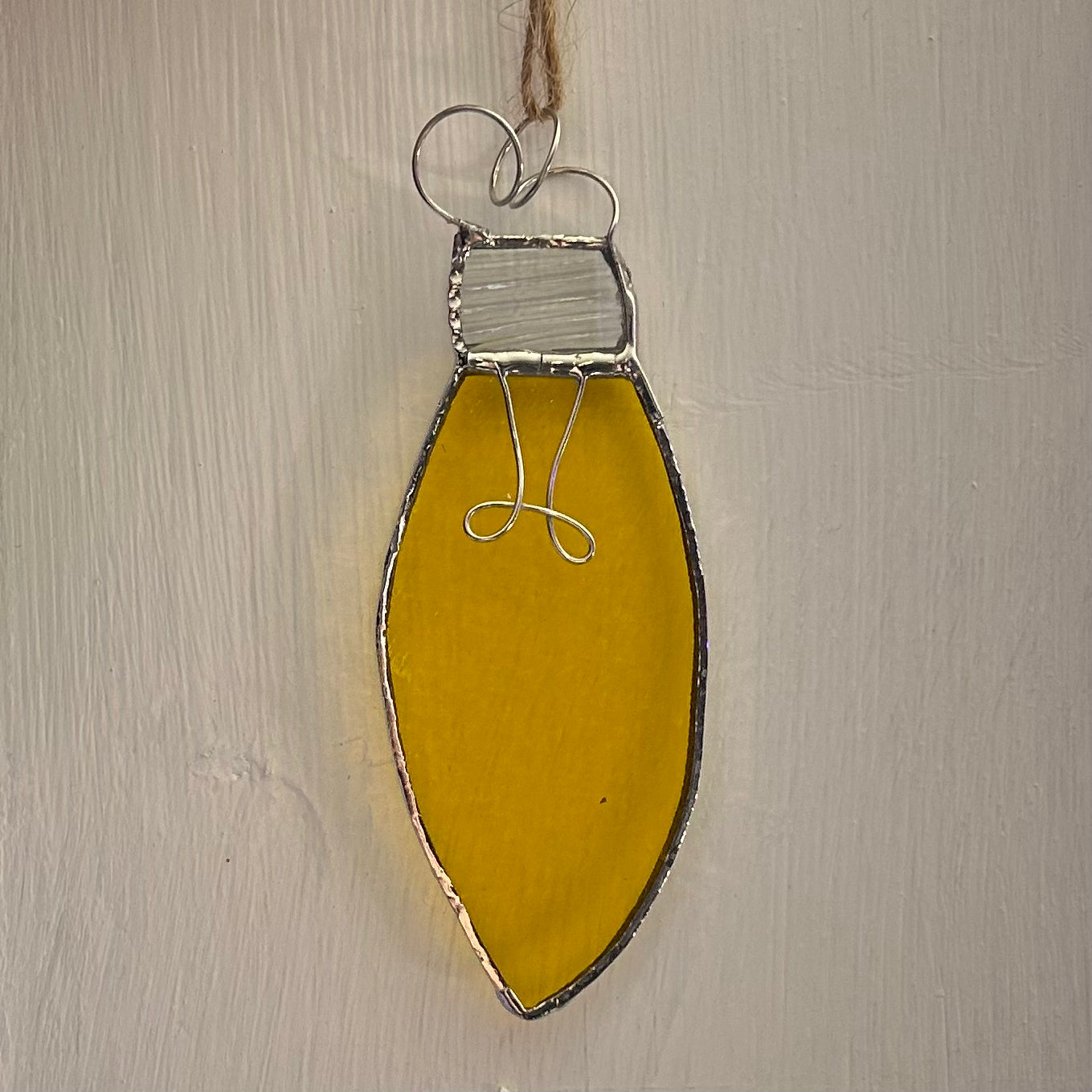 Stained Glass Christmas Bulb Ornament