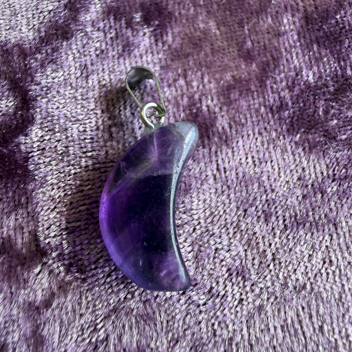Crescent Crystal Charm